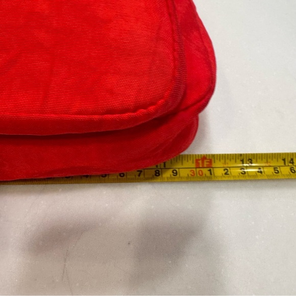 Travelon Crossboy Bag Red Silver Hardware Front Pockets Adjustable Strap - Picture 9 of 13